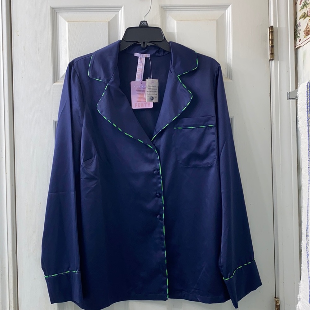 Satin Button up Pajama Top